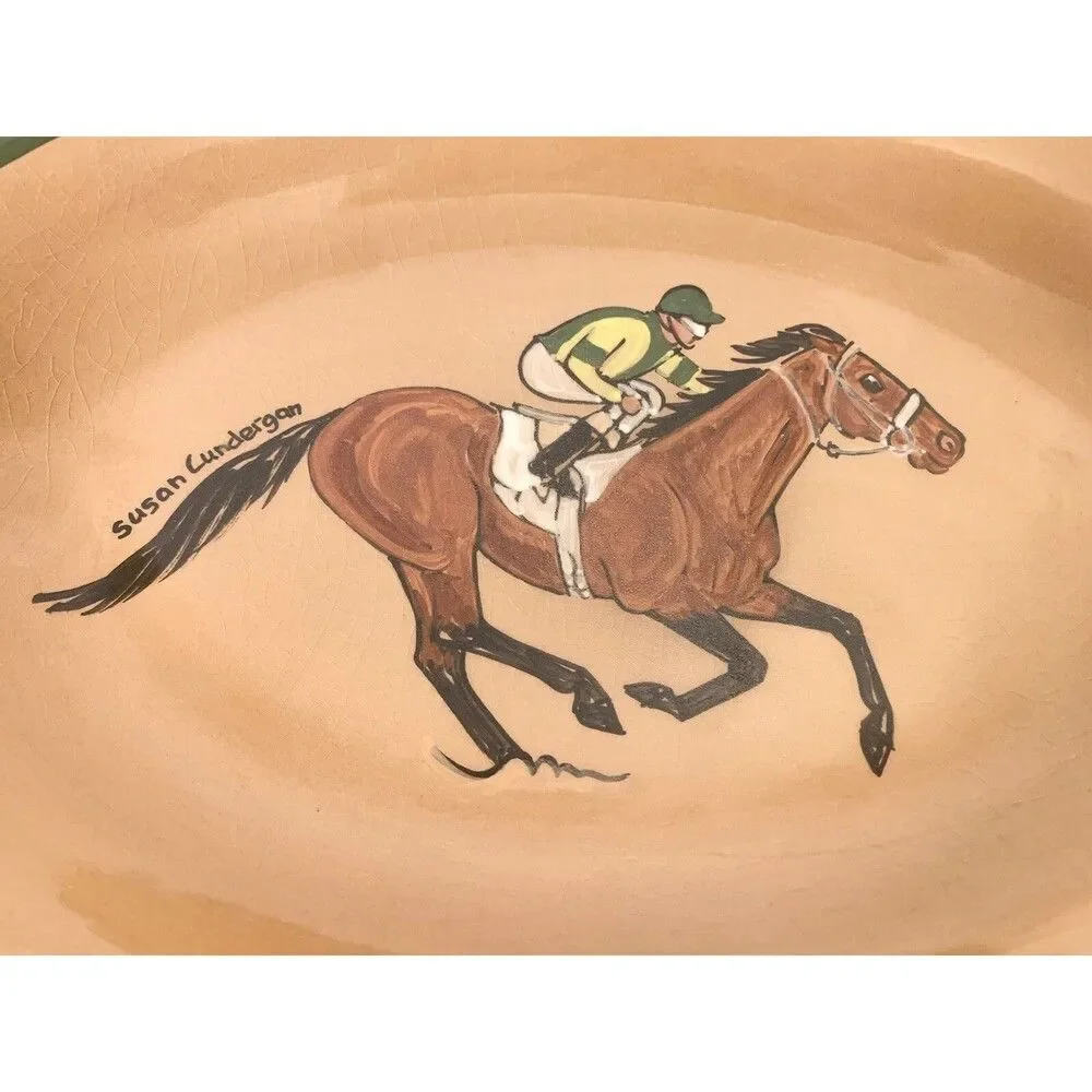 Cherokee Stoneware Wallingford Kentucky Susan Lundergan Plate Horseback